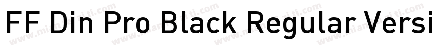 FF Din Pro Black Regular Version 7字体转换